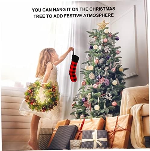 Veemoon 1 бр. коледни чорапи възли чорапи, подаръчни пакети Дядо украшение празник на отглеждане, празник, Дърво, окачени чорапи