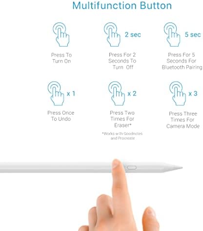 Стилус Andana A11, Молив, Съвместим с iPad, iPad Pro, iPad Mini като се започне от 2018 г.
