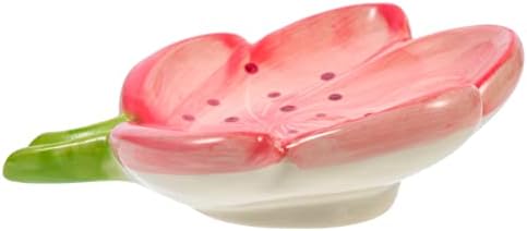 Държач за сапун Cabilock Керамични препарат за съдове във формата На Цвете Лале Държач За Сапун Декоративна Поставка За Сапун Реколта