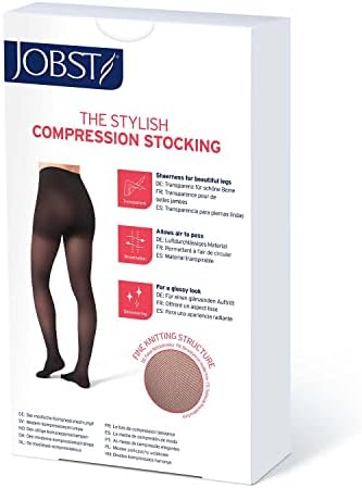 Компресия чорапи JOBST UltraSheer, 20-30 мм hg. супена Височина до бедрата, Силиконова лента в грах, Закрит чорап