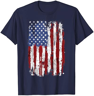 Флаг на САЩ Тениска с американския флаг на Съединените Щати на Америка на 4 юли