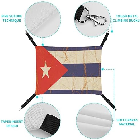 Флаг на Куба на Мента Хартия Хамак за Домашни Любимци Удобна Регулируема Подвесная Легло за Малки Животни, Кучета, Котки, Хамстер
