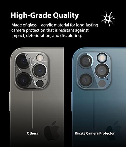 Защитно стъкло камера Ringke, съвместимо с iPhone 12 Pro Max, Защитен калъф, изработени от закалено стъкло на обектива на камерата