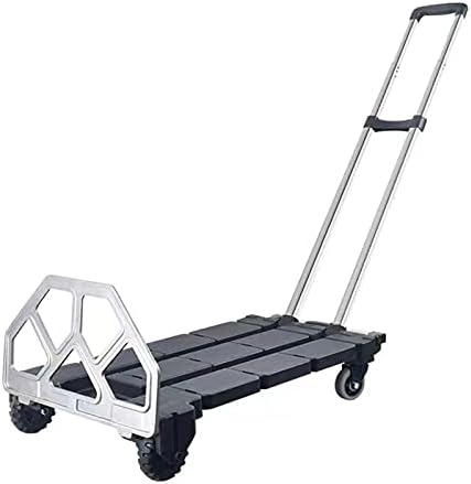 Количка за колички с толкающей платформа от алуминиева сплав, Тиха Количка за превоз на плоски плочи, Количка за теглене, количка за багаж за тежки условия на работ?