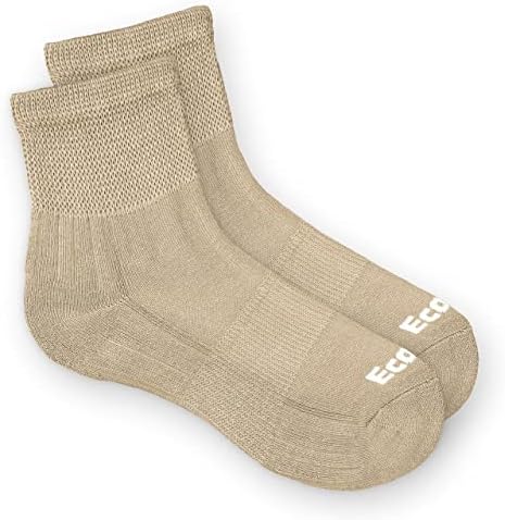 Диабет чорапи на една четвърт от бамбукова вискоза Ecosox, не свързващи кожата. Идеален за Чувствителна кожа и други състояния на