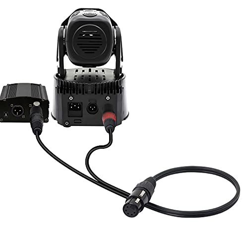 XMSJSIY Двоен XLR 3-пинов към XLR 5-Пинов DMX Кабел за осветление на сцената аудио кабел, DJ XLR 5-Пинов конектор за да свържете микрофона към XLR 3-Пинов конектор за Микрофон преду