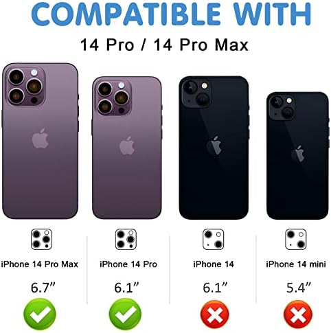 Arshek за iPhone 14 Pro/iPhone 14 Pro Max Защитно фолио за обектива на камерата, [нощен Режим] Защитно фолио за екран от закалено