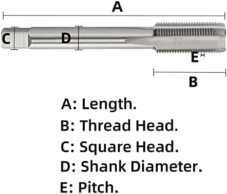 Метчик с метрична резба Aceteel M120 X 3.0, Метчик за металообработващи машини HSS Десен M120x3 Мм