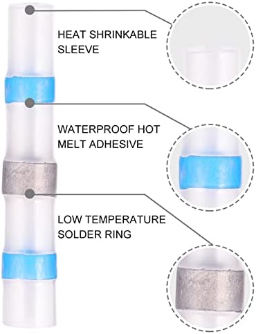 комплект от 3 Припойных Запечатване на кабели Самопаяющийся Термоусадочный Челна Съединител Поялната Буш Водоустойчив Изолирани