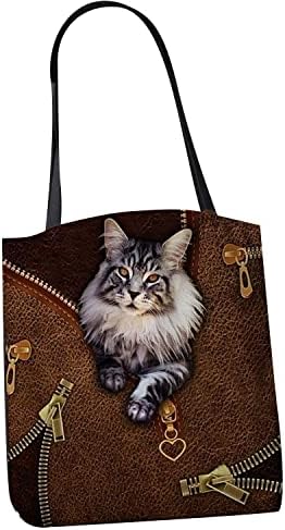 Без Кожена чанта-тоут с подплата за котки от породата мейн-кун, Чанта За домашни любимци от породата Мейн-Кун, С Международния Ден
