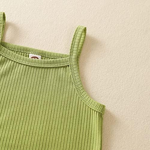 Блузи за деца, Тениски без ръкави, Ежедневни облекла от 2 теми, Скъпа Hoody (Зелена, 5-6 години)