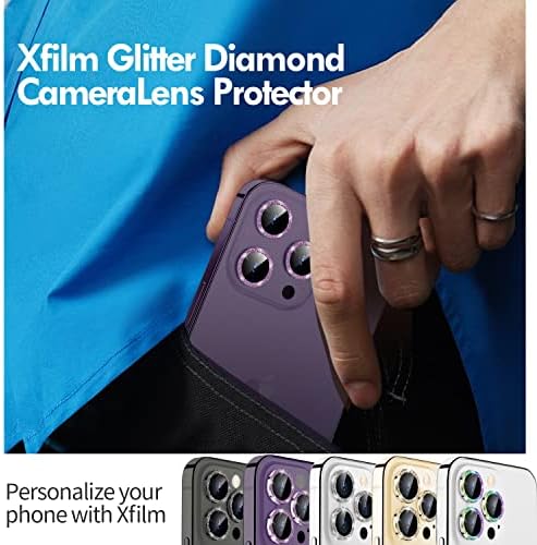 Защитно фолио за обектива на камерата Xfilm за iPhone 14 Pro/ iPhone 14 Pro Max, Метално Индивидуално пръстен със защита от падане