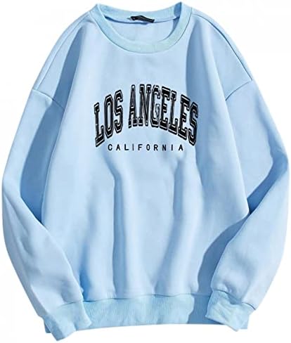 Aniwood Дамски Блузи с дълъг ръкав Прилеп размер Оверсайз в Лос Анджелис, Калифорния, Пуловери, с кръгло деколте, Потник, Риза-Бойфренды