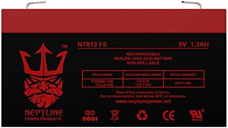 Марка Neptune NT613 6v 1.3 ah Замяна на Батерията SLA за Mule 6GC004A Батерия за Аварийно осветление