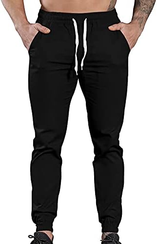 DIYAGO Спортни Панталони за Мъже, Стегнати в Глезените, Модерни Ежедневни Панталони За Фитнес Обикновена Засаждане, Спортни Панталони