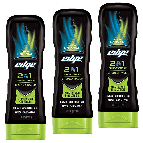 Крем за бръснене Edge 2-в-1 за чувствителна кожа, за мъже, 6 грама, на 3 порции (1 опаковка)