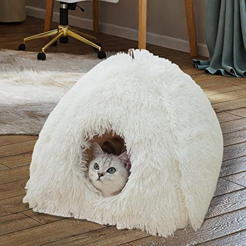 Универсална Подложка за Кученца от Развъдника Cat Nest, с Подвижни Възглавници, Легло-Убежище, Пещера Къщичка за Kitties, Бял