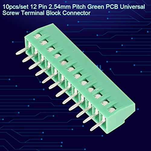 10 бр./компл. конектор за клеммной подложки, 12 контакти със стъпка 2.54 мм, зелена печатна платка, универсален винт жак за клеммной подложки