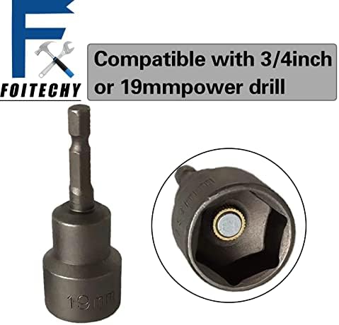 FOITECHY 4шт RV Выравнивающий Ножничный Крик Адаптер за пробиване на Гнезда Работи с инструменти с шестигранным опашка 1/4 инча, Съвместими с домкратами с шестигранным з?