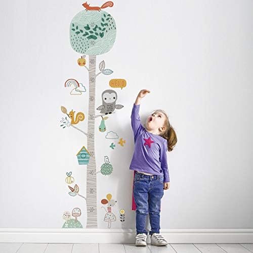 Стикери за стена COVPAW® Диаграма на Растежа, Скала за Измерване на Птичи Гнезда, Декор За Детска стая, Детска Стая, Етикети За