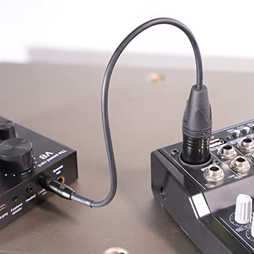 Микрофон на кабел на стена с HUALEU с жак 1/8 на XLR, съвместим с приемник UWD-D21, UWD-D22 EK100, приемници Saramonic, приемници