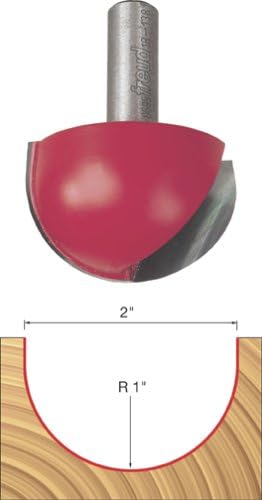 Фрейды 18-138: Наставка с кръгли накрайници радиус 1 инч и опашка 1/2, един размер, покритие Perma-shield Червен цвят