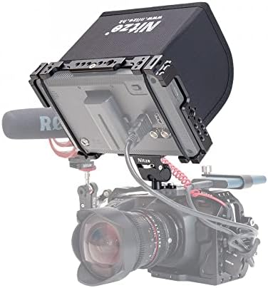 Комплект клетки за областта на монитора на камерата Nitze с сенника/пагон/държач за закрепване на шина на НАТО, който е Съвместим със 7-инчов видеомонитором OSEE G7/T7