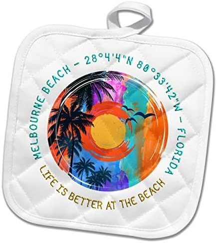 3дРоуз Мелбърн Бийч, Флорида. Подарък за спомен Животът на плажа е най-добре - кухненски ръкавици (phl-363921-1)