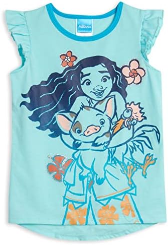 T риза и Гамаши Disney Princess Minnie Mouse Frozen Moana За момичета, Комплект дрехи от 4 теми от малко дете до Голямо Дете