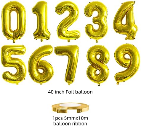 ESHILP 40-Инчов Балон с номер от Фолио, Балон с номер 32, Гигантски Въздушен Балон с номер 32, Балон за Декорация на партита в 32-ри Рожден Ден, Годишнина от Сватба, Абитуриен