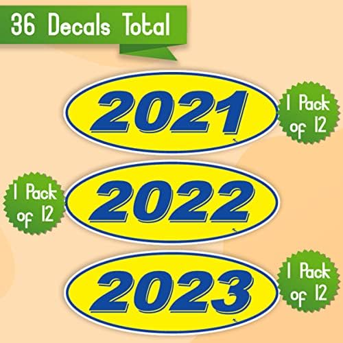 Versa Тагове 2021 2022 и 2023 Овални етикети в прозореца дилъри на автомобили моделна година, с гордост Направени в САЩ, Versa Овални стикери на предното стъкло модел, година н?