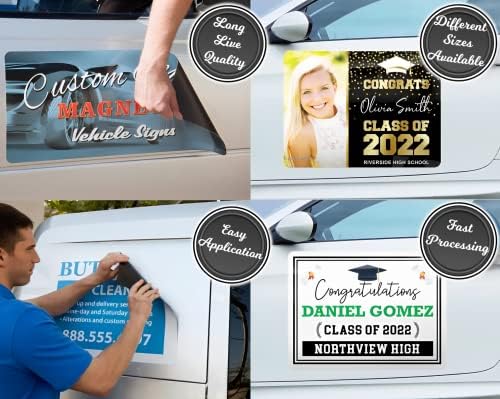 Обичай Авто Магнитен Знак | Персонализирано лого за вашия Автофургона | Реклама на вашия бизнес | Професионално отпечатани