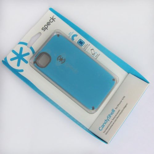 Speck Products Лъскав калъф CandyShell за iPhone 4 / 4S - 1 Опаковка - Чанта за носене - Павлиний Син / черен