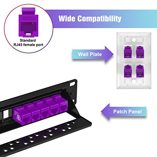 Съединител VCE CAT6 Keystone, 25 бр., от списъка на UL, вграденият Съединител RJ45 Ethernet от контакта към електрическата мрежа