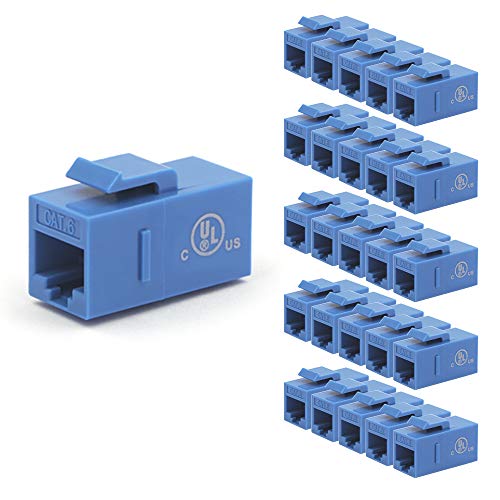 Част от списъка на UL 25-Комплектен connector, RJ-45 CAT6 Keystone с гнездовой вложка, Вграден конектор за UTP Keystone-Син