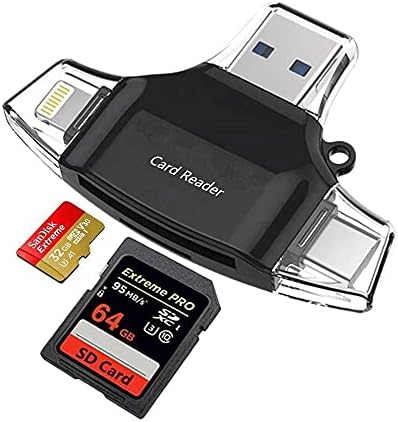 Смарт притурка на BoxWave, който е съвместим с LG Грам 14 (14Z90N) (смарт притурка от BoxWave) - Устройство за четене на SD карти AllReader, четец за карти microSD, SD, Compact USB за LG Грам 14 (14Z90N) - ?