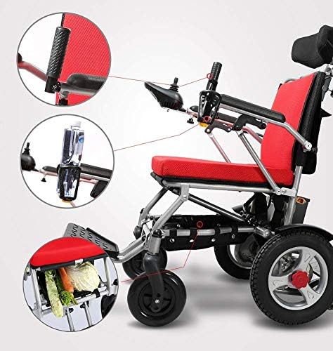 Преносима и Удобна вдигане на електрическа инвалидна количка с облегалката за глава, сгъване вездеходом, Преносимо столче с електрически люк, широчина на седалкат