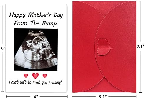 WaaHome Забавна Картичка на Първия Ден от Майки за майки, пощенска Картичка за Деня на майката с Вградени Снимки, Подаръчни Картички на 1-ия Ден на Майката, за Нова мама,