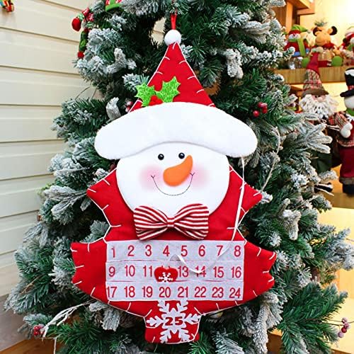 Baishitop Коледен Адвент-Календар за Обратно броене - Сладък Cartoony Дядо Коледа, Снежен човек, Календар за Обратно броене за Семейна