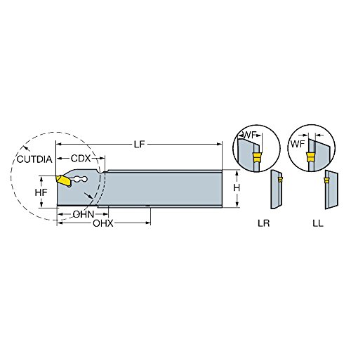 Острието е sandvik Coromant QD-LL1G26-21D от стомана Corocut QD за рязане, Правосторонний парче, Без охлаждаща течност, Ъгъл на