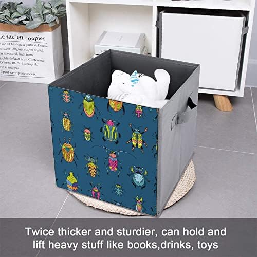 Сладък Cartoony Летящ Бръмбар Сгъваеми Кутии За Съхранение На Кубчета Организатор На Модни Тъканни Кутии За Съхранение На Вмъкване