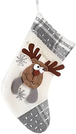 Коледен Отглеждане Големи Коледни Чорапи Украса Дядо коледа, Снежен човек Коледен Герой за семейни Празнични украси Коледни Окачени