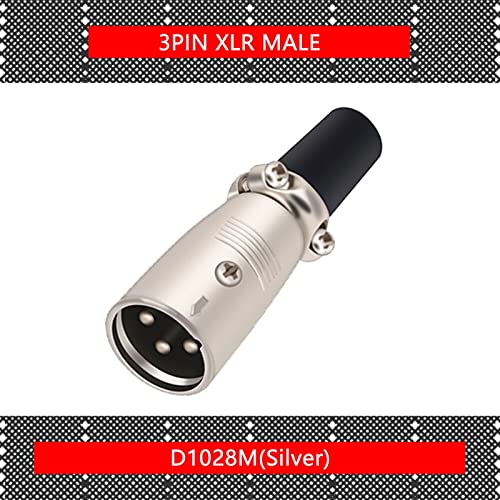 DAYAQ 1бр 3Pin XLR Мъжки и женски Микрофон Аудио Кабел Штекерные Конектори Метални кабелни штекерные клеми (Цвят: 1xM 3P)