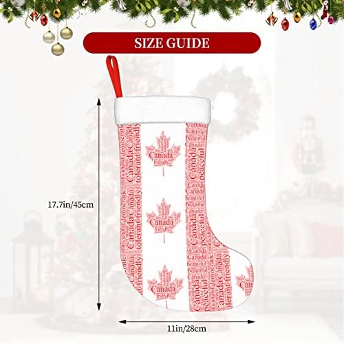 Канада Ден, Коледни Чорапи, Коледни Празнични Украси Камина Окачен На Стелката 18 См Чорапи