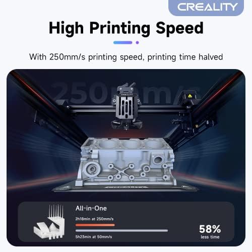 Официален 3D принтер Creality На 5 S1 с печат със скорост 250 мм/с, автоматично Изравняване CR Touch, Екструдер Спрайт, висока инжекция