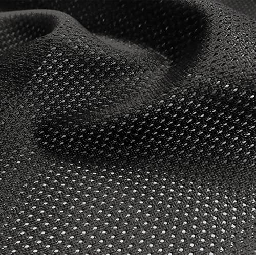 Спортен трикотаж от полиэстерового фланелка с микроячеистой мрежа Brylee черен цвят by The Yard - 10186
