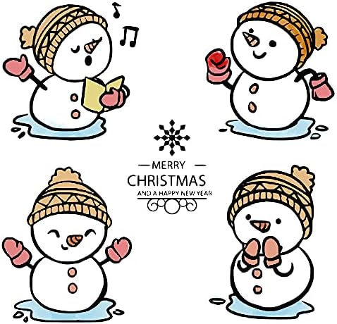 LANGFON Весела Коледа, зимни Мультяшные на снежни човеци, прозрачни печати за направата на картички, украси за scrapbooking Направи