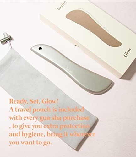 Инструмент на Гуа Ша от неръждаема Стомана laxbit Glow 316L за обща грижа за кожата, Масаж на лице и тяло, Грижа за кожата, Придаване