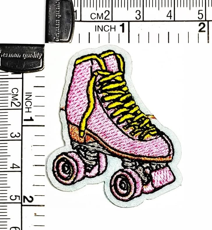 Kleenplus 3 бр.. Обувки за момиченце, Мультяшные Детски Железни Ивици, Розови ролери, Модерен Стил, Бродирани Мотиви, Апликация,
