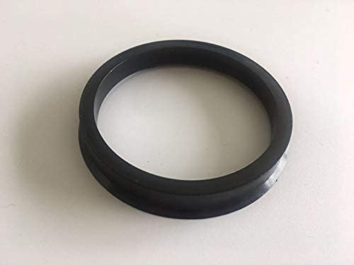 NB-AERO 4 бр. Черни полиуглеродные пръстени 72,62 мм (колелото)- 66,56 мм (Ступица) | Централно пръстен Hubcentric 66,56 мм - 72,62